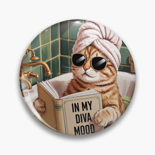 Item preview, In My Diva Mood – Funny Cat Self Care Aesthetic Design designed and sold by Aura.Creative.