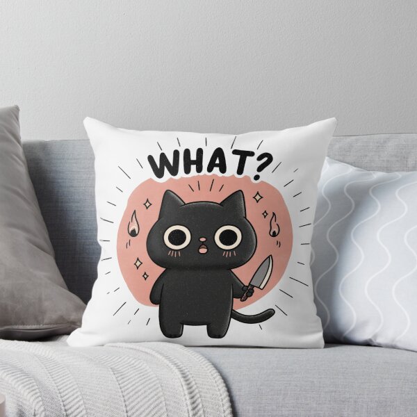 Item preview, Funny Black Cat With Knife – Cat What designed and sold by Region.