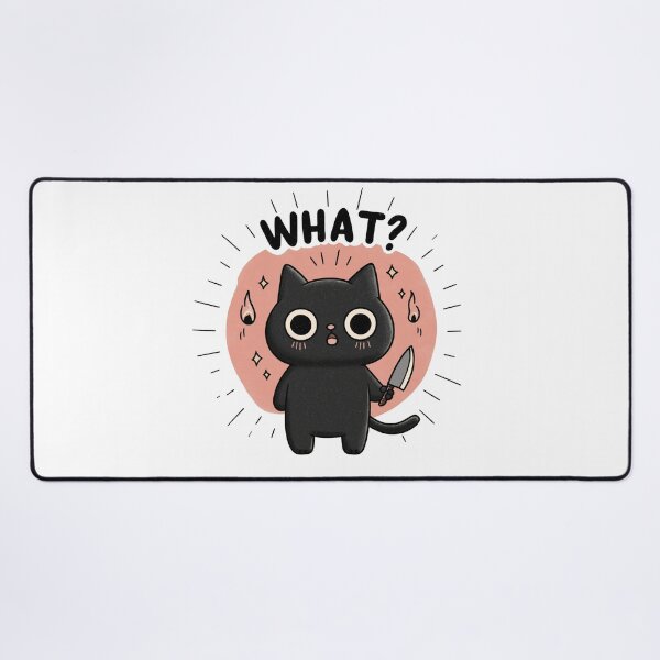Item preview, Funny Black Cat With Knife – Cat What designed and sold by Region.