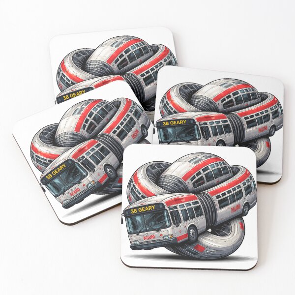 Item preview, Muni Bus Knot – Surreal San Francisco Transit Art designed and sold by PIXEL POP DESIGNS - Beyond the Norm!.