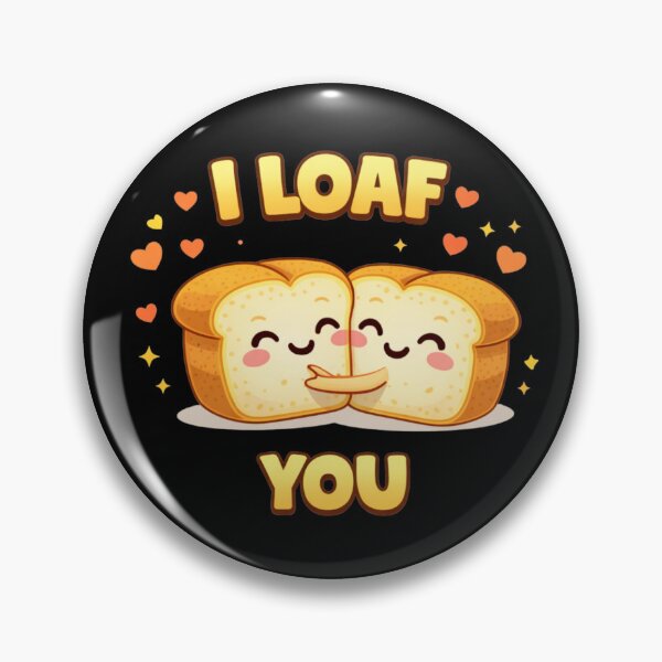 Item preview, I Loaf You Cute Bread Pun designed and sold by Papier Atelier Art.