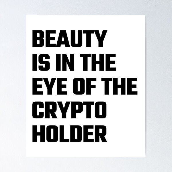 Item preview, Crypto Holder Beauty  - Black Text designed and sold by Fight The Shirts.