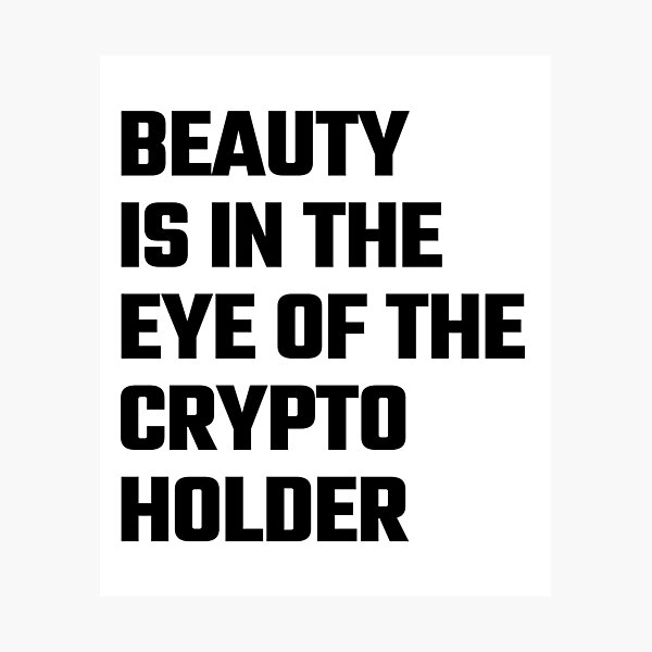 Item preview, Crypto Holder Beauty  - Black Text designed and sold by Fight The Shirts.