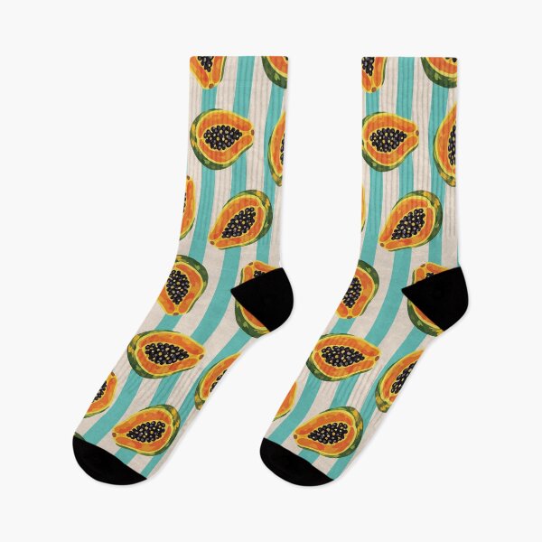 Item preview,  Retro Papaya Pattern – Tropical Fruit Striped Summer Aesthetic - Saltwater designed and sold by Brianaidesigns.