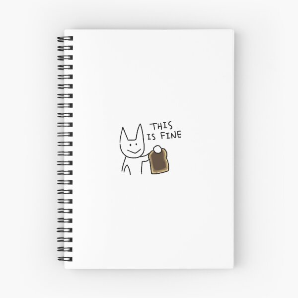 Item preview, This Is Fine Cat Meme | Burnt Toast Illustration designed and sold by lazydayz16.