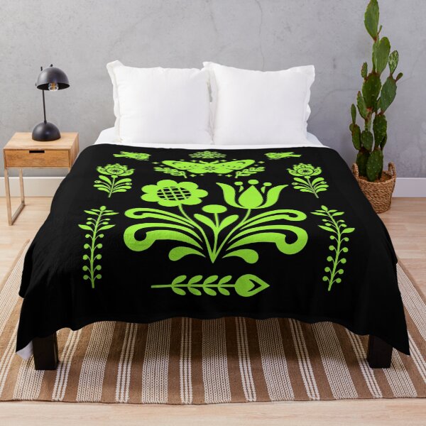 Item preview, Folk Art Nature Pattern Bright Neon Color Design designed and sold by EarthArtDesigns.