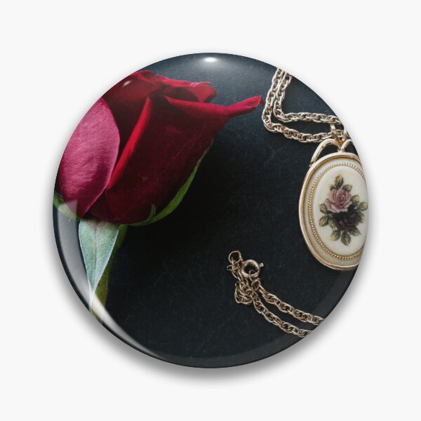 Item preview, Red Rose and Victorian Revival Floral Cameo Necklace designed and sold by RubyDelAngel.