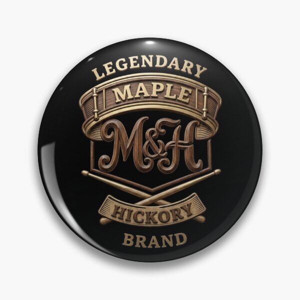 Item preview, Legendary Maple and Hickory Drumstick Brand Vintage Logo designed and sold by Rhythm Thru Art .