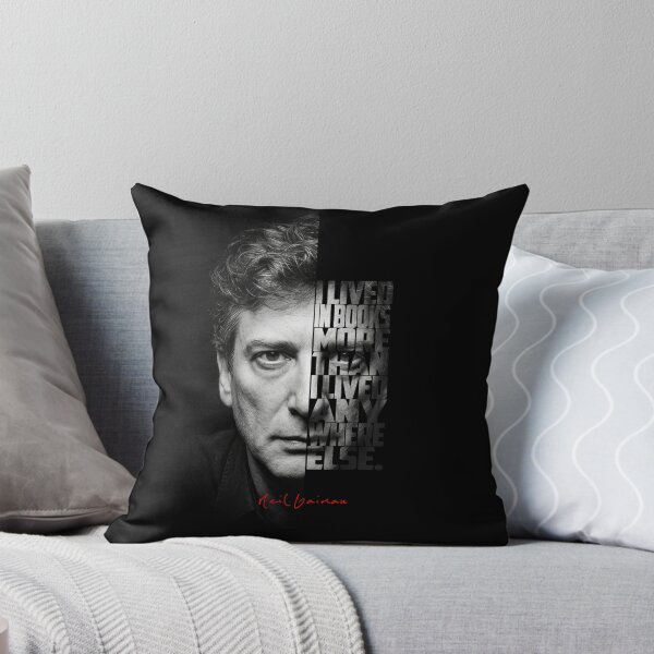 Artikelvorschau, Neil Gaiman Zitatposter mit gespaltenem Gesicht entworfen und verkauft von Enea Kelo.