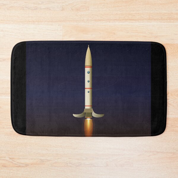 Item preview, Retro Rocket Ship Poster — Mid Century Modern Space Art Minimalist Print designed and sold by IronTideDesigns.
