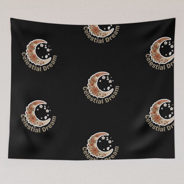 Item preview, Boho Crescent Moon Floral Celestial Dream designed and sold by Pamthedesigner.