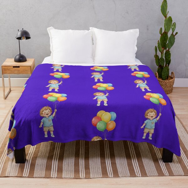 Item preview, Happy Toddler holding colorful balloons designed and sold by TB-73.