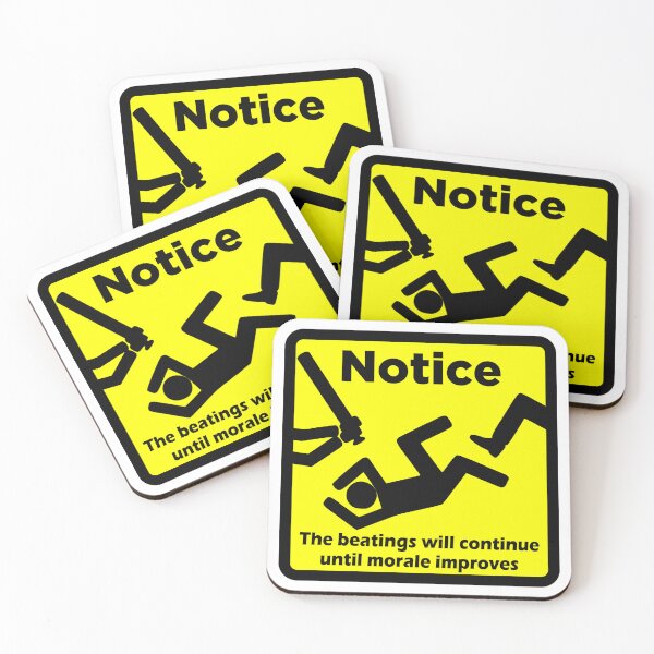 Item preview, Notice - The Beatings Will Continue designed and sold by MarketingDNA.