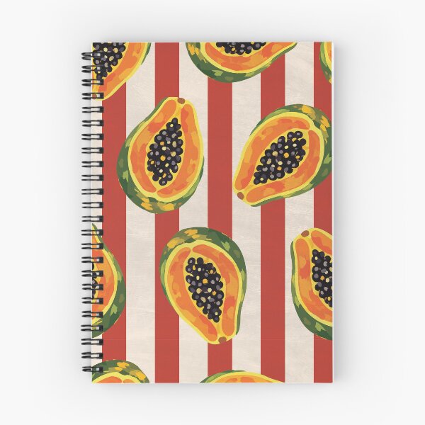 Item preview, Retro Papaya Pattern – Tropical Fruit Striped Summer Aesthetic - Cherry Red designed and sold by Brianaidesigns.