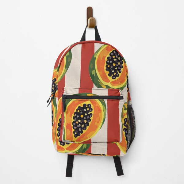 Item preview, Retro Papaya Pattern – Tropical Fruit Striped Summer Aesthetic - Cherry Red designed and sold by Brianaidesigns.