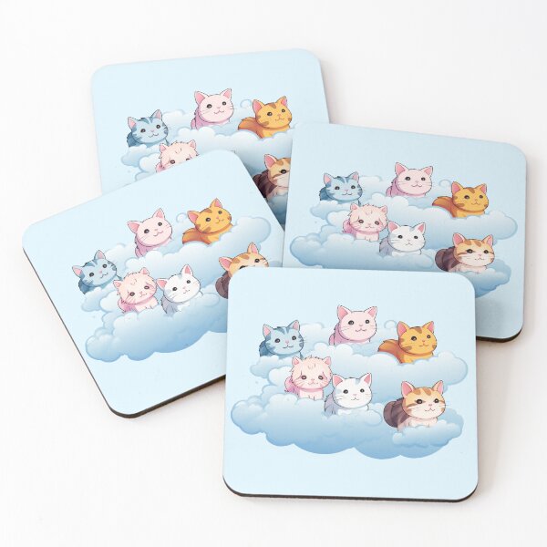 Item preview, Floating Cats designed and sold by bubblyrainbow.
