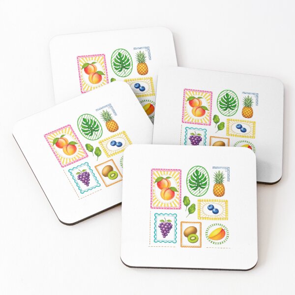 Item preview, Watercolor Tropical Fruit Medley — Colorful Summer Kitchen Art & Sticker Set designed and sold by Colorful-Garden.