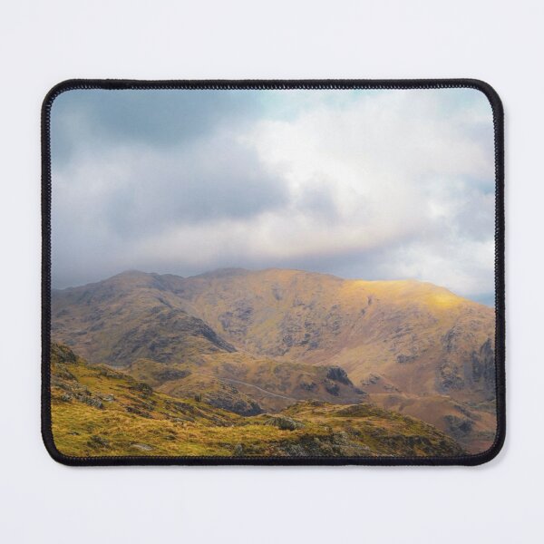 Item preview, Dramatic Mountain Landscape with Sunlight Breaking Trough Clouds designed and sold by Clauando.