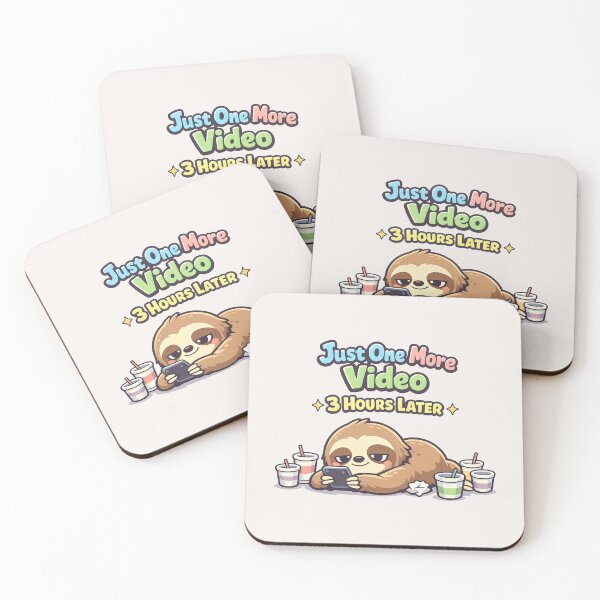 Item preview, Just One More Video Sloth Internet Humor Binge Watching designed and sold by SplashTastic.