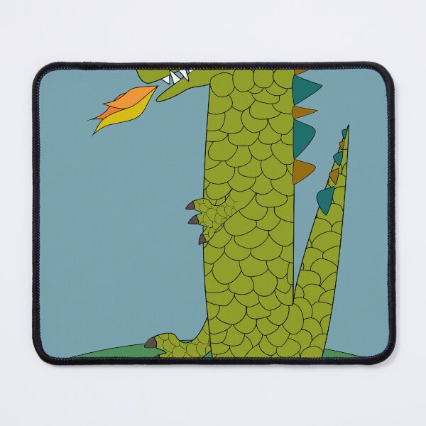 Item preview, Cute green dragon in the shape of a number one breathing fire designed and sold by Sheridanlongdog.