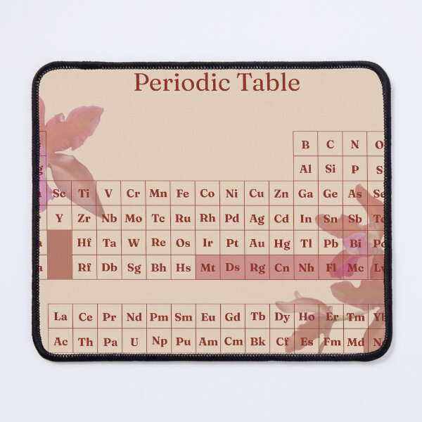 Item preview, Red & Cream Orchid Periodic Table designed and sold by katsyaa.