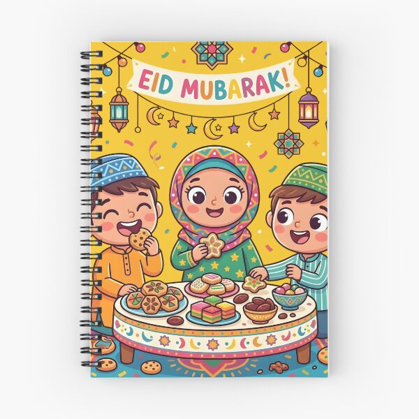 Item preview, Eid Sweets - Cute Muslim Kids Eating Traditional Cookies designed and sold by WowDezign.