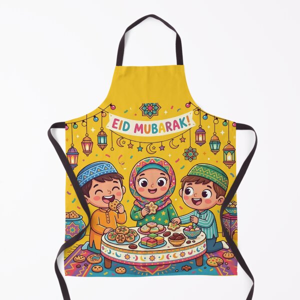 Item preview, Eid Sweets - Cute Muslim Kids Eating Traditional Cookies designed and sold by WowDezign.