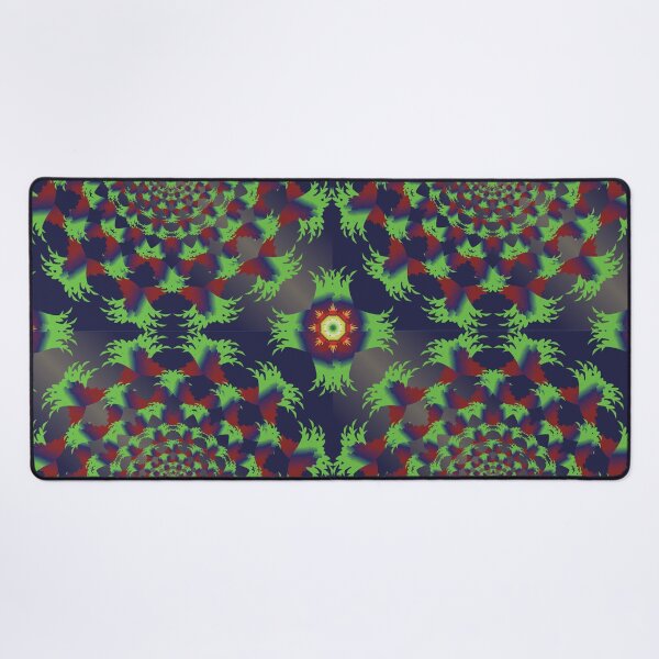 Item preview, Midnight Emerald Fractal Mandala designed and sold by OIL Pattern Design .