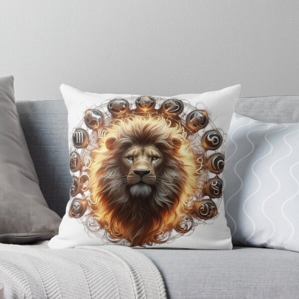 Item preview, Leo Lion King Zodiac Signs Crown Art designed and sold by Zodiac Celestial Art.