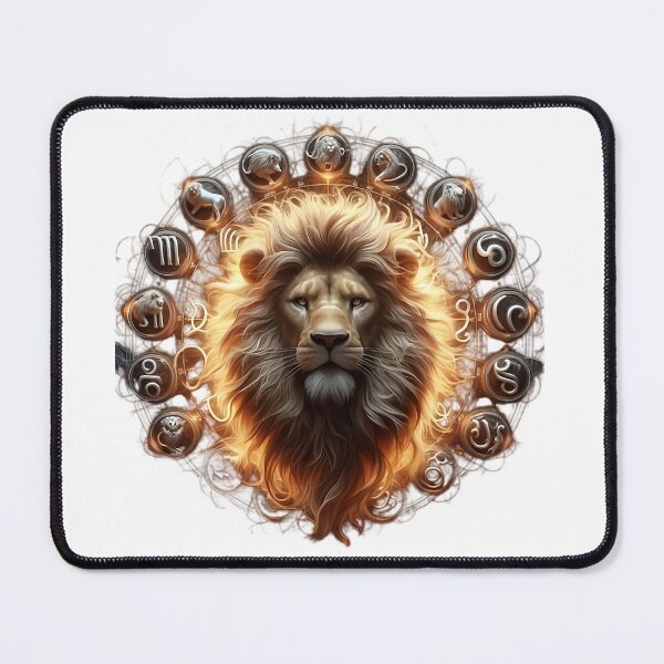 Item preview, Leo Lion King Zodiac Signs Crown Art designed and sold by Zodiac Celestial Art.