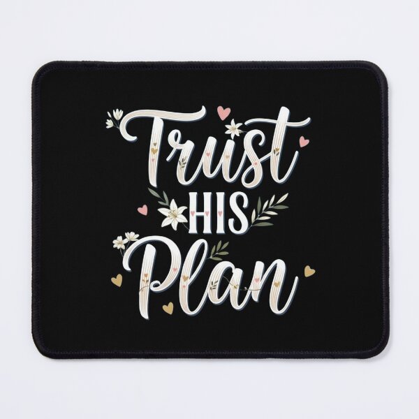 Item preview, Trust His Plan Christian Typography – Soft Pastel Faith Lettering Design designed and sold by Illustrated Faith.
