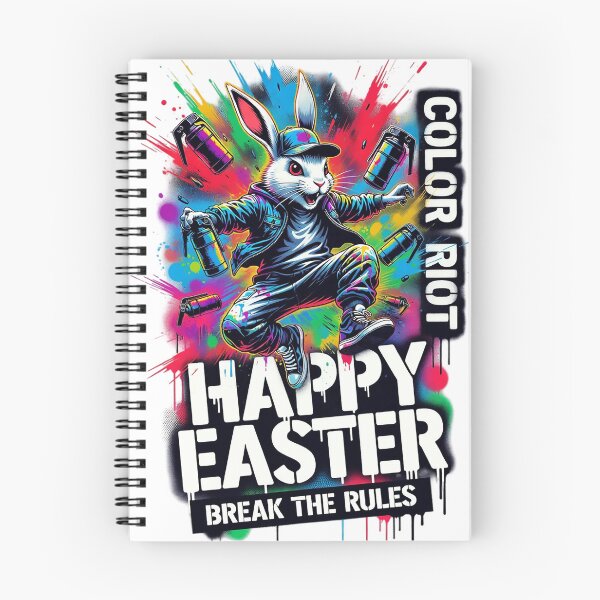 Item preview, Graffiti Rabbit Unleashing a Vibrant Color Riot designed and sold by newvisionart191.