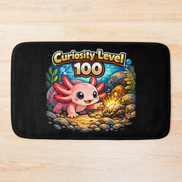 Item preview, Curiosity Level 100 Axolotl Marine Biology Kawaii Animal designed and sold by SplashTastic.