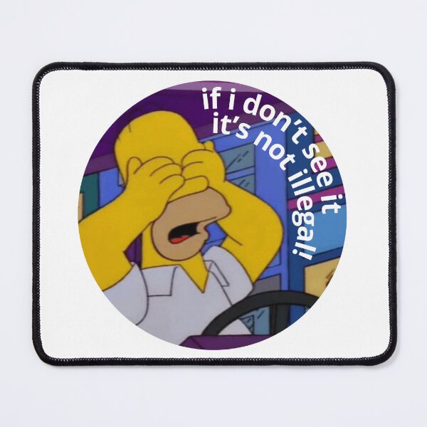 Item preview, Homer being illegal Funny Cartoon moment designed and sold by DohLab.