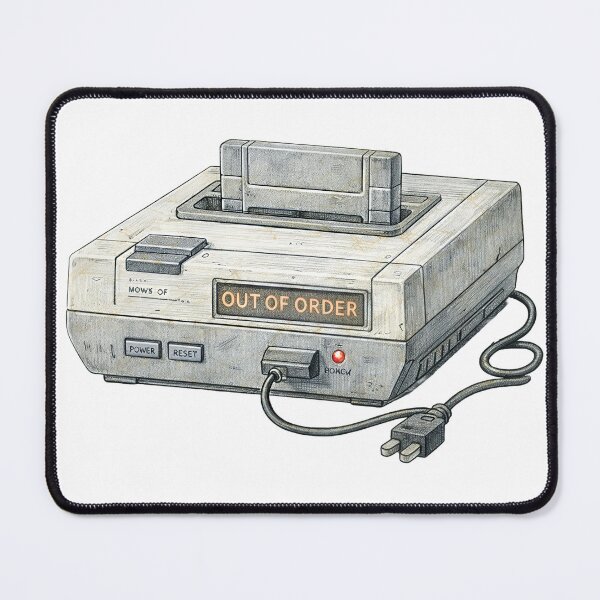 Item preview, Classic Retro Console – Out of Order Sticker Illustration designed and sold by Felixuss.