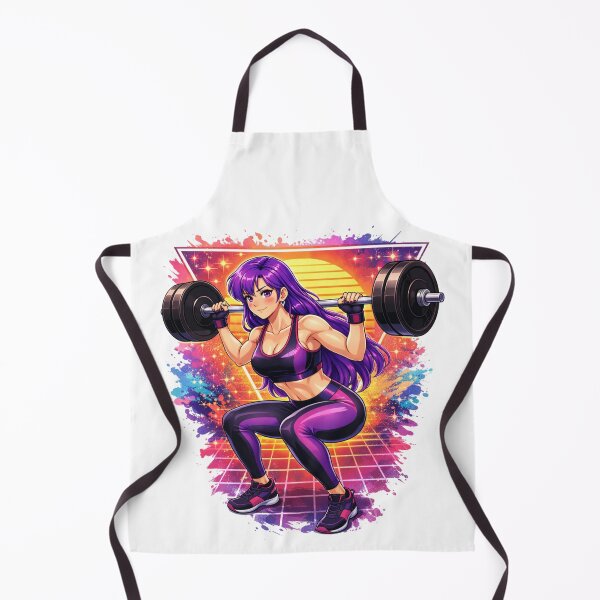 Item preview, Never Quit Power Squat: Retro Anime Workout designed and sold by JonelleTshirts.