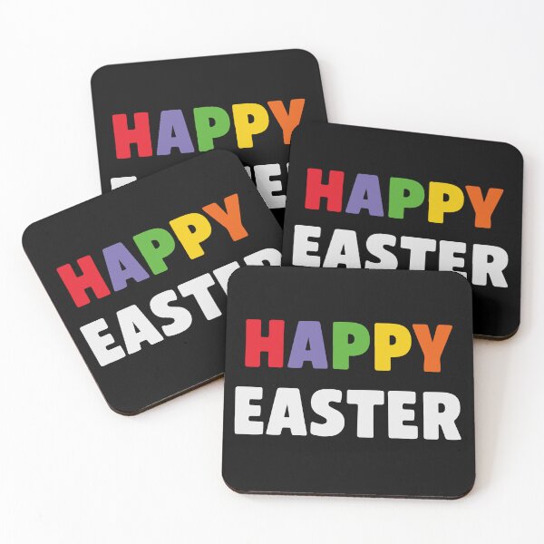 Item preview, Colorful Block Letter Happy Easter Typography designed and sold by Vision Crafted.