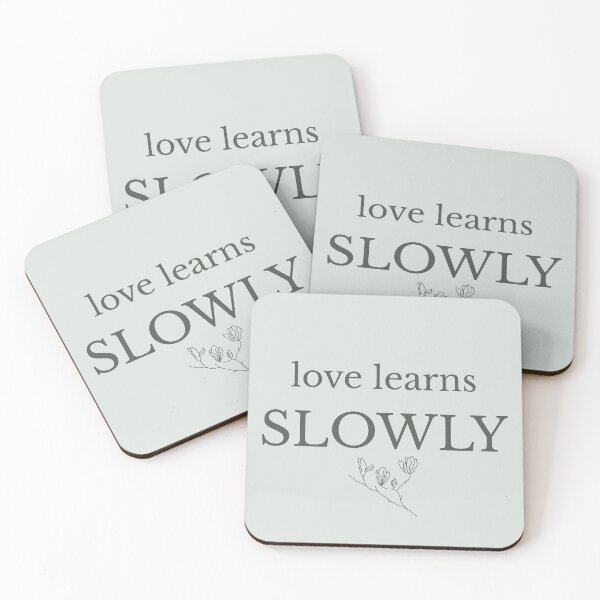 Item preview, Love Learns Slowly Minimalist Growth Quote designed and sold by Minimalist Typography.
