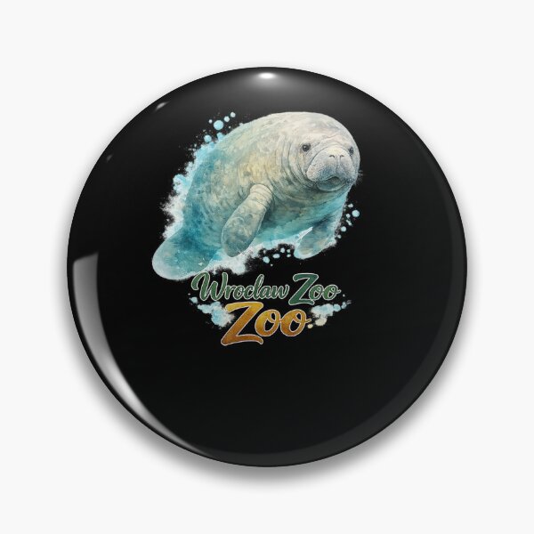 Item preview, Wroclaw Zoo Manatee Watercolor Design – Afrykarium Sea Cow Wildlife Illustration designed and sold by EuropeanPrints.