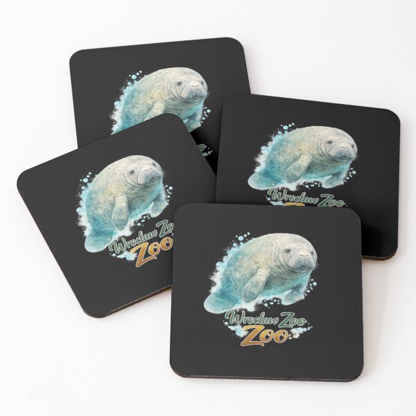 Item preview, Wroclaw Zoo Manatee Watercolor Design – Afrykarium Sea Cow Wildlife Illustration designed and sold by EuropeanPrints.