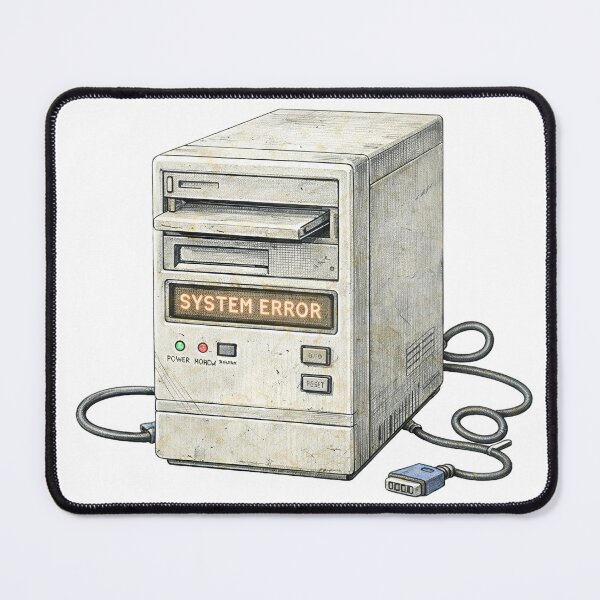 Item preview, Retro Desktop Computer – System Error Sticker Illustration designed and sold by Felixuss.