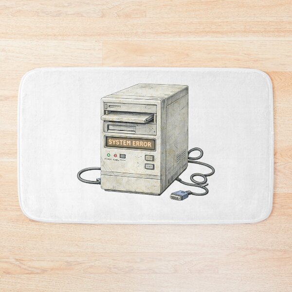 Item preview, Retro Desktop Computer – System Error Sticker Illustration designed and sold by Felixuss.