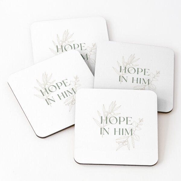 Item preview, Hope in Him Christian Typography – Minimal Faith Botanical Design designed and sold by Illustrated Faith.