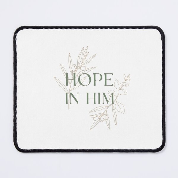 Item preview, Hope in Him Christian Typography – Minimal Faith Botanical Design designed and sold by Illustrated Faith.
