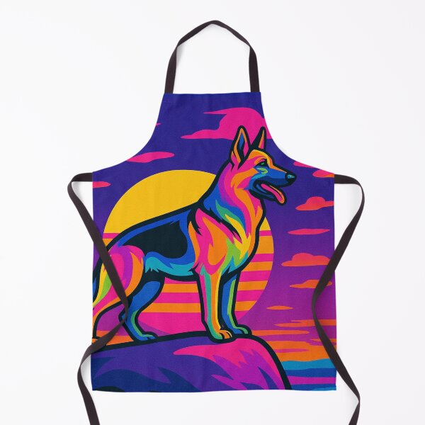 Item preview, Psychedelic German Shepherd – Vibrant Sunset Design designed and sold by Dogandesighn.