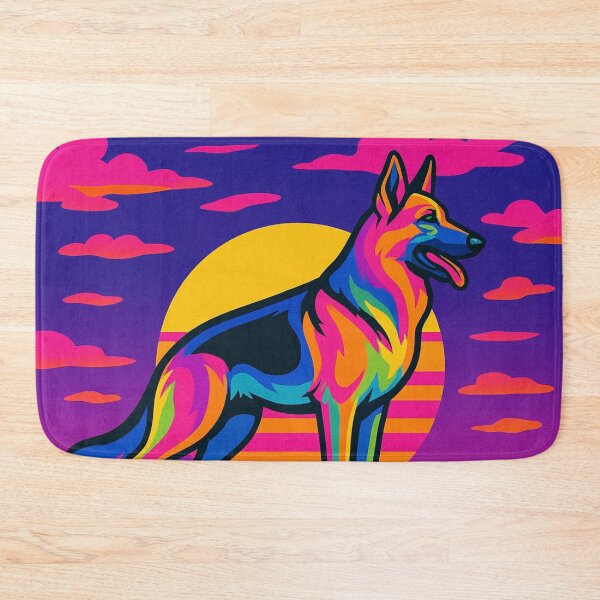Item preview, Psychedelic German Shepherd – Vibrant Sunset Design designed and sold by Dogandesighn.
