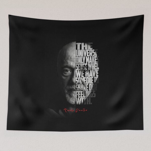 Item preview, Paulo Coelho Split Face Quote Poster designed and sold by Enea Kelo.