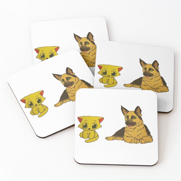 Item preview, Lucky Cat and German Shepard designed and sold by 90Shelly90.