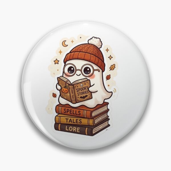 Item preview, Cute Reading Ghost Sticker – Kawaii Book Lover Ghost Reading Spooky Stories Autumn Aesthetic designed and sold by Kuldeep575.