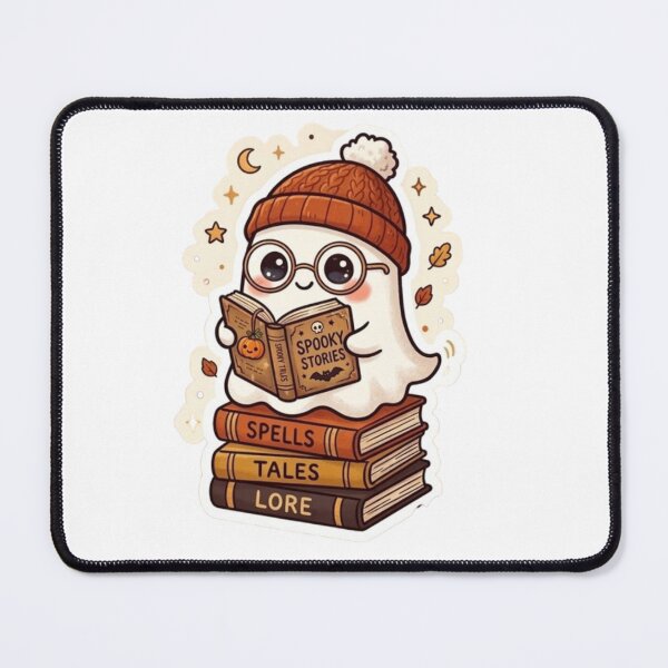 Item preview, Cute Reading Ghost Sticker – Kawaii Book Lover Ghost Reading Spooky Stories Autumn Aesthetic designed and sold by Kuldeep575.